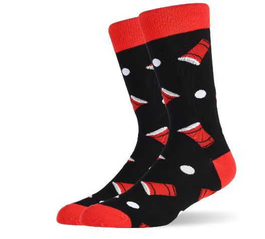 Calcetines de Navidad divertidos Santa Claus personalidad alta-top calcetines de los hombres de moda calcetines de Halloween