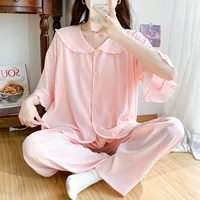 Женские пижамы из прохладного хлопка Tencel для беременных, весенняя и осенняя одежда для родов, летняя тонкая одежда для послеродового периода беременности и ухода за больными.