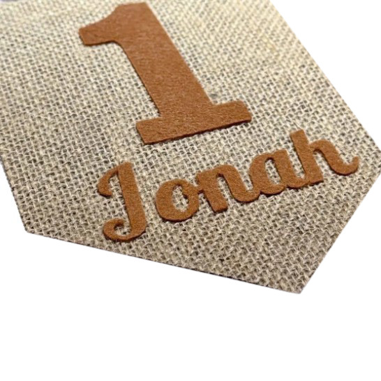 Personalizado estilo bohemio de un año de cumpleaños bebé bancarta silla alta estilo rustico pastel accesorios de fotografía