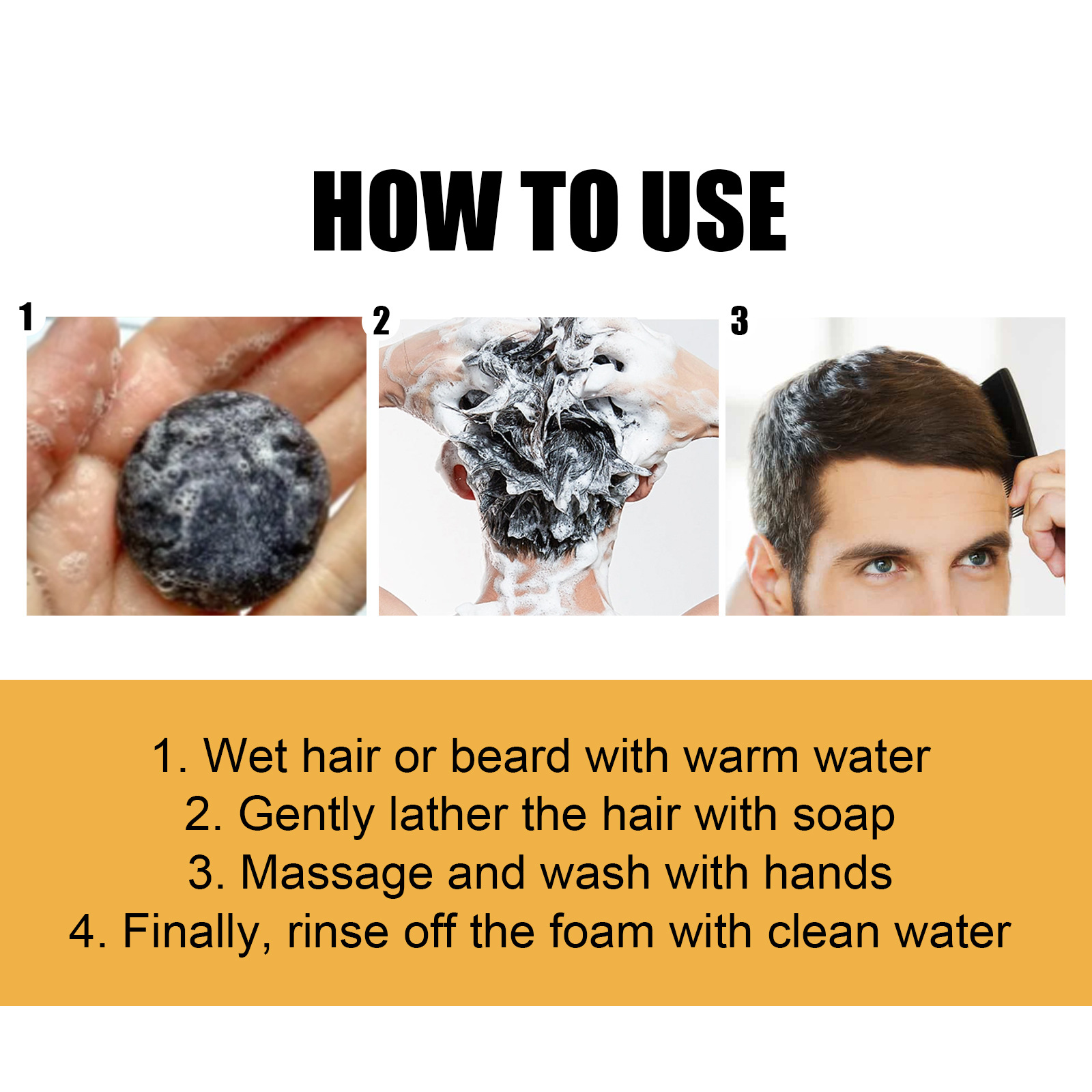 20024 Soap Black Kalın Bakım Temizleme Saç Derisi Güçlü ve Yumuşak Saç Sabitleyici Şampuan_voghion.com