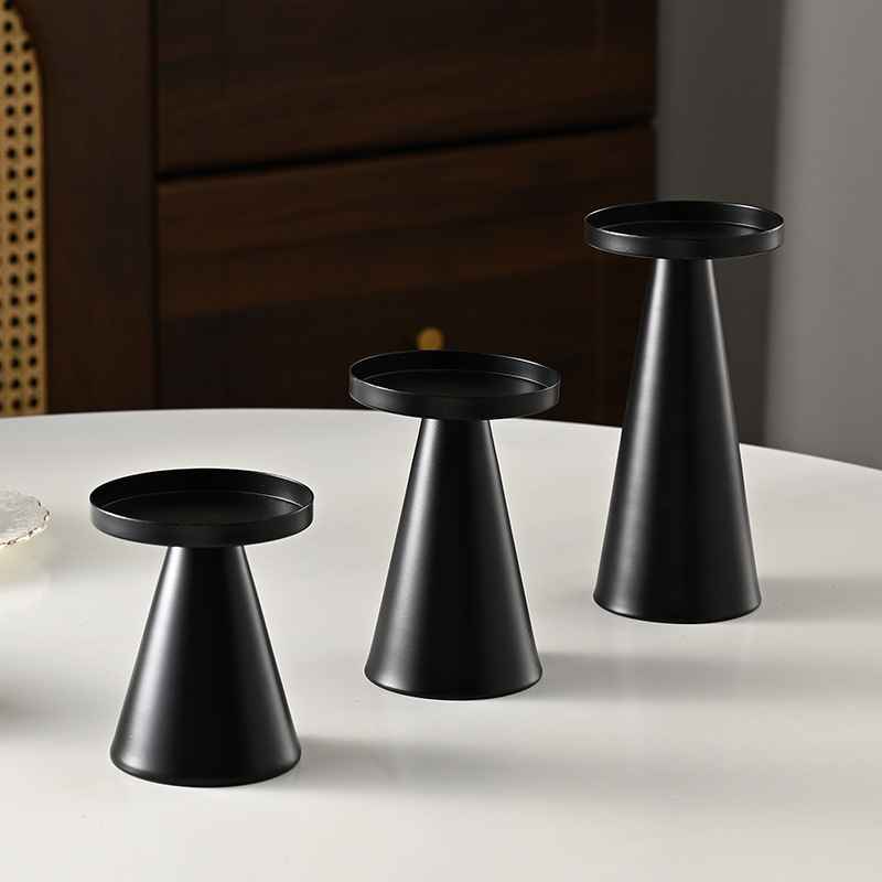 Dorado negro candelabros lujosos minimalistas estilo romántico candelabros para la cena candelabros conmemorativos candelabros