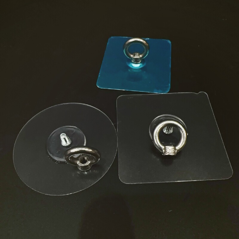 Ring-Shaped Outdoor Fixed Hook for Rough Cement Walls, Adhesive No-Drill Clothesline Stainless Steel Hook