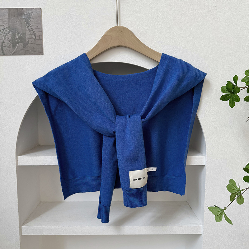 Chal de punto de alta calidad, todo fósforo, delgado, cuello falso, nicho, color sólido, estilo occidental, cintura, chal de moda, chaleco pequeño