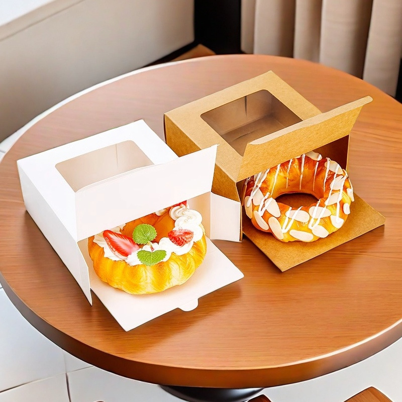 4寸5寸芝士慕斯蛋糕盒千层雪媚娘盒饼干牛轧糖盒西点打包盒甜品