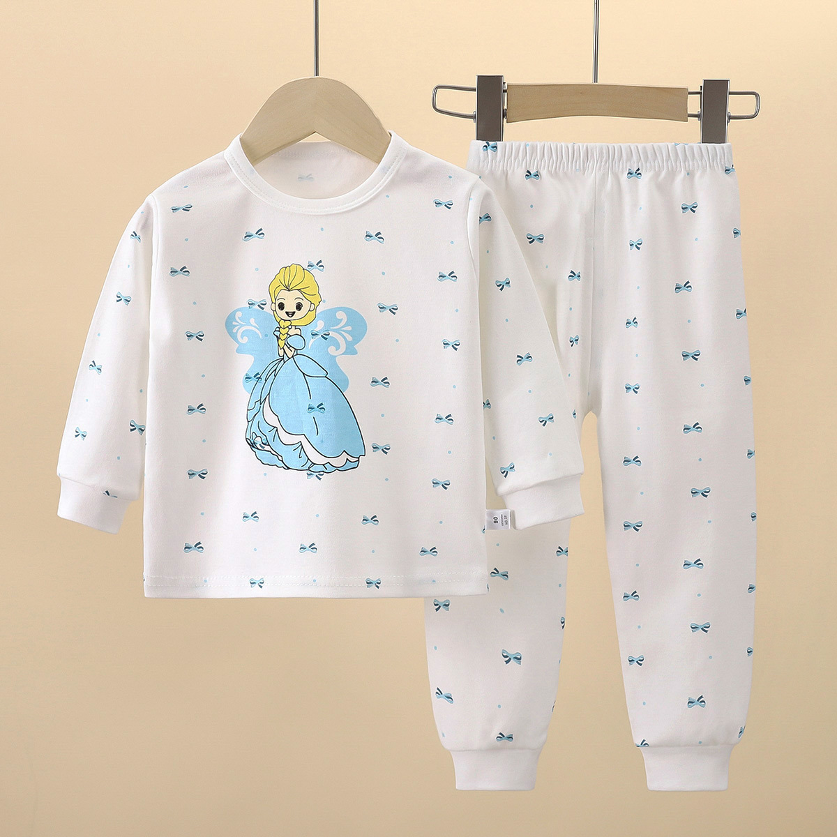 Conjunto de ropa interior para niños de otoño, nuevo estilo de algodón puro, pijamas para niños, servicio a domicilio para niñas, ropa de otoño para niños grandes, pantalones largos, ropa para niños