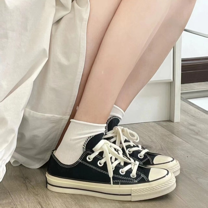 Putian pure original 1970s canvas shoes solid color classic high and low top men's and women's shoes all-match soft blue bottom casual board shoes Putian pure original 1970s canvas shoes solid color classic high and low top men's and women's shoes all-match soft blue bottom casual board shoes