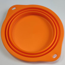 双耳喂水器宠物折叠碗饮水便携单耳狗碗狗盆大小号硅胶宠物碗批发