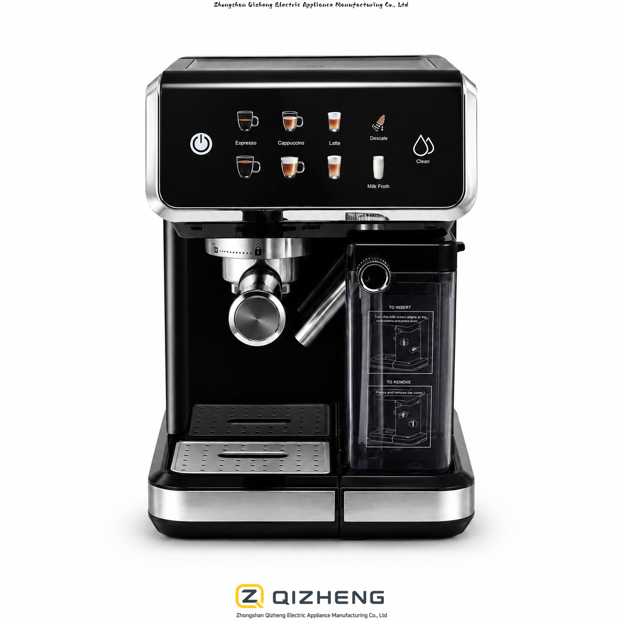 Cafetera Espresso Semiautomática 20Bar de Plástico Espumador de Leche para el Hogar