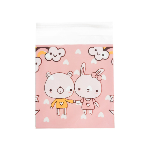 Bulk 14*14 Cookie Packaging Bags Snowflake Mooncake Snack Self-Sealing Bags Cartoon Packaging Self-Sealing Bags
