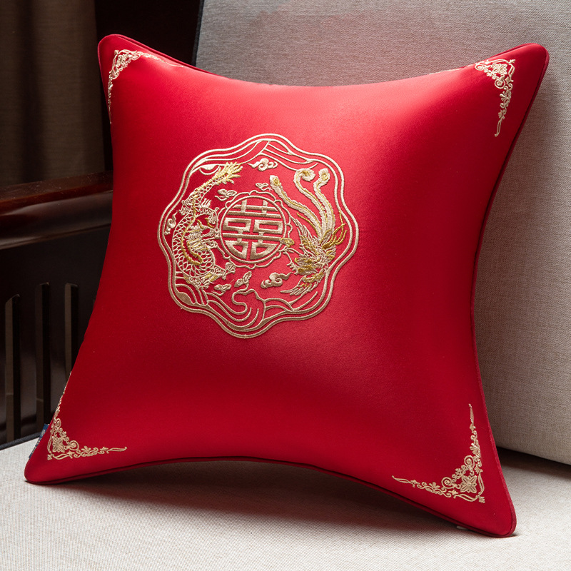 용과 봉황 길조-중국 빨강 [고정밀 자수 재킷]