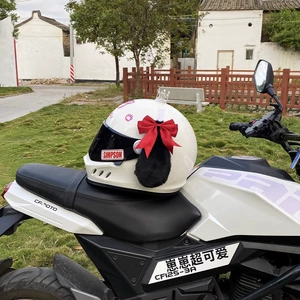 Bowknot Dog Helmet Decoration Motorcycle Electric Car Universal