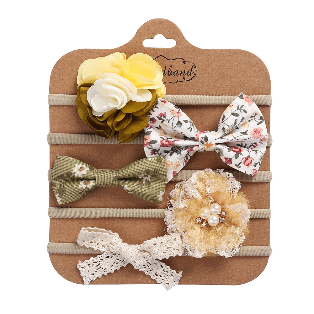 Cute Flower Bow Knot Polyester Handmade Hair Band display picture 5