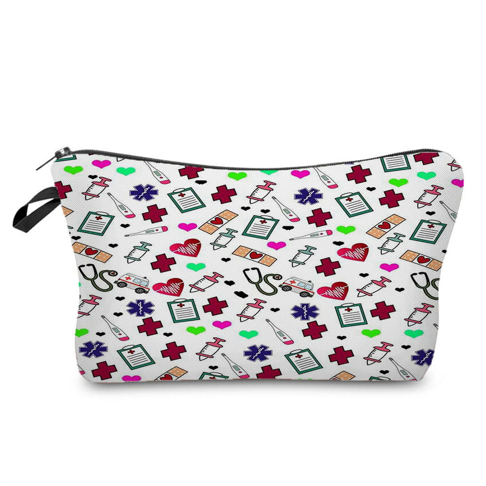 Women's Medium All Seasons Polyester Human Cute Square Zipper Cosmetic Bag display picture 3