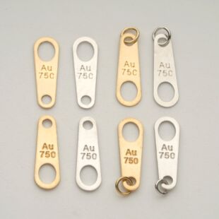 18K Gold Stamping Brand Japanese Film DIY Accessories Au750 Accessories Factory Direct Sales Wholesale
