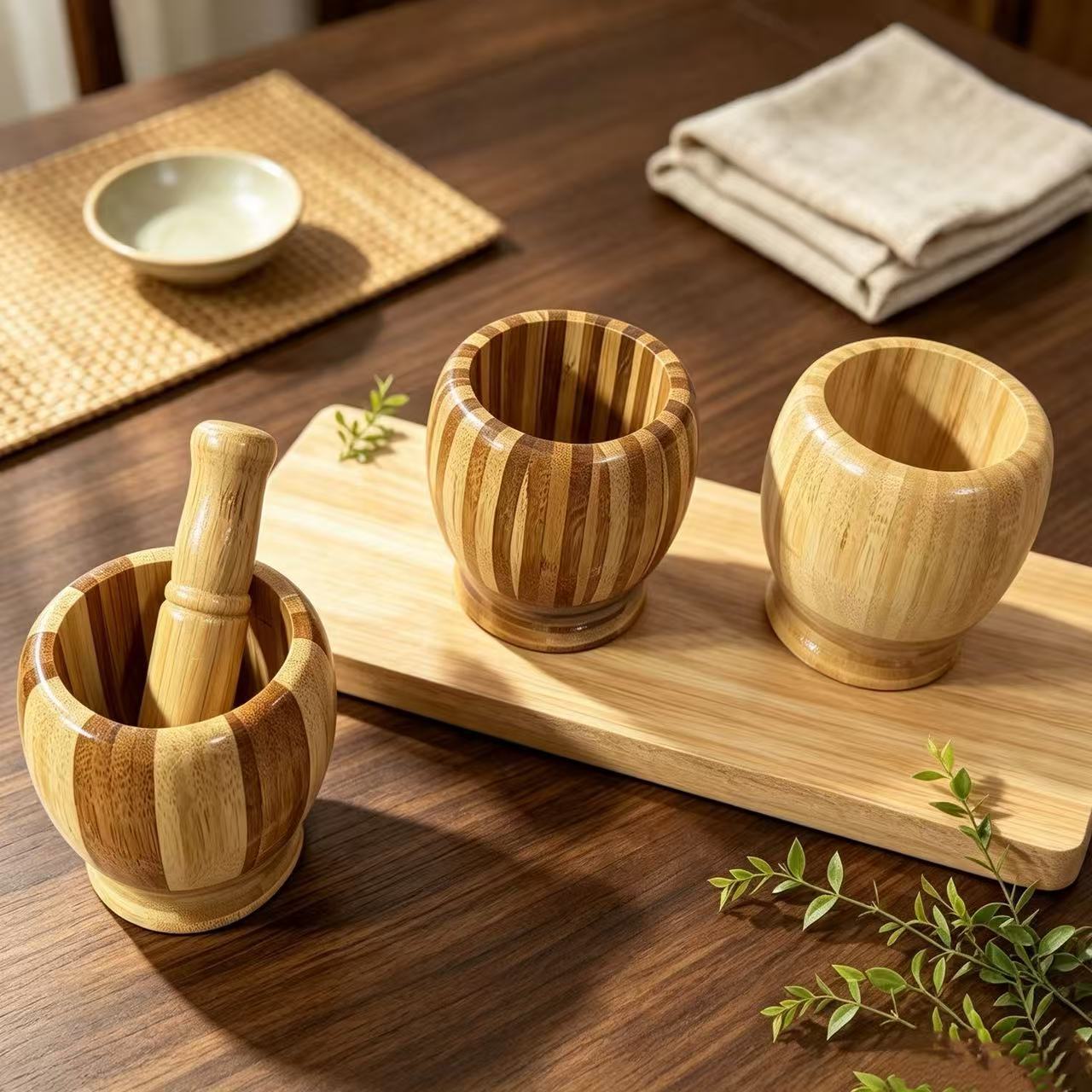 Fabricantes al por mayor cocina de ajo manuales pulverizador de ajo doméstico de madera sólida prensa de ajo moledor de ajo creativo de ajo pulverizador