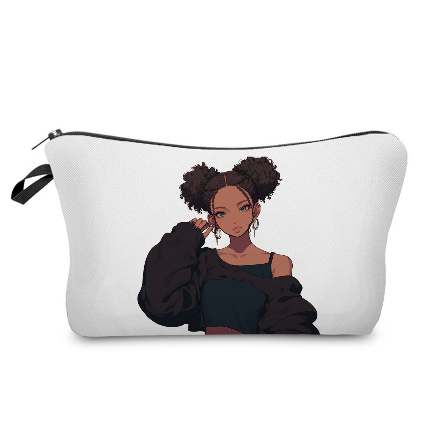 Unisex Gender Streetwear Human Polyester Square Makeup Bags