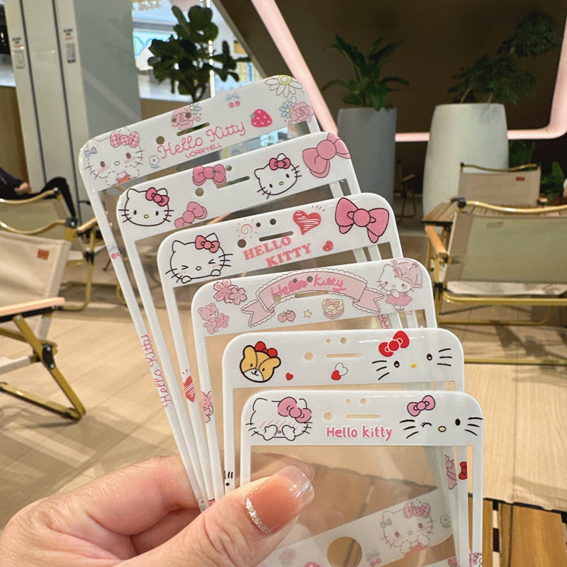 Apple 5S screen protective film for iPhone6Plus dustproof 8 cute cartoon 7 HD transparent SE3 tempered