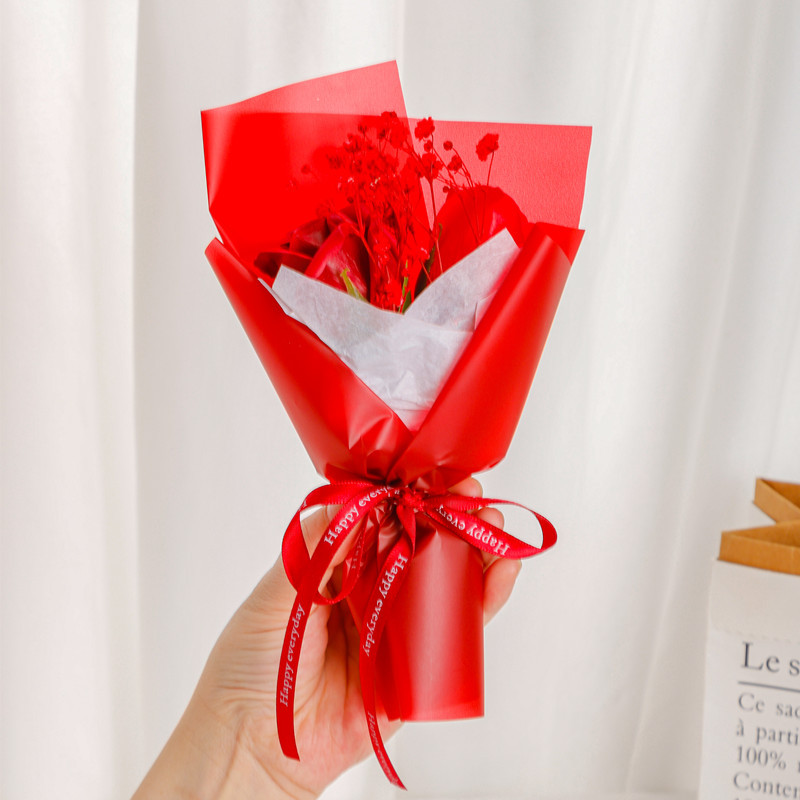 Festival de la diosa de la acción de gracias para la novia eterna flor festival regalo al por mayor Mini ramo de flores secas rosa para el festival 38