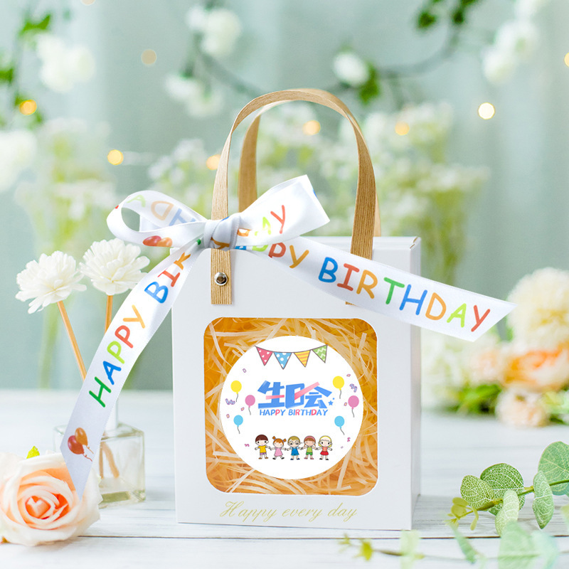 Thank you for accompanying me on my birthday, kindergarten, birthday gift bag, children's accompanying gift bag, transparent bag, packaging bag