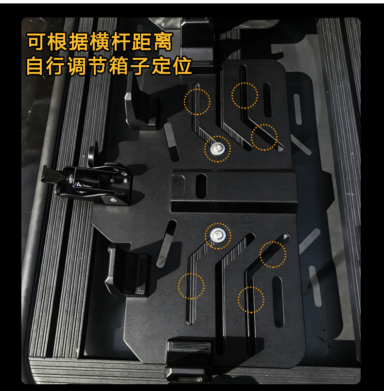 Flat-top three-proof equipment box for off-road vehicles, universal outdoor camping storage luggage box, storage box, tactical box