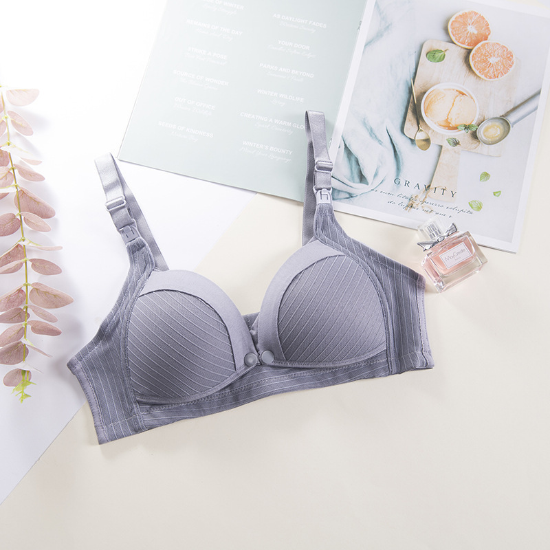 Nursing Bra Cotton Lining Pregnant Women's Underwear Front Opening Button for Feeding Pregnant and Lactation Bra Wholesale Nursing Bra Cotton Lining Pregnant Women's Underwear Front Opening Button for Feeding Pregnant and Lactation Bra Wholesale