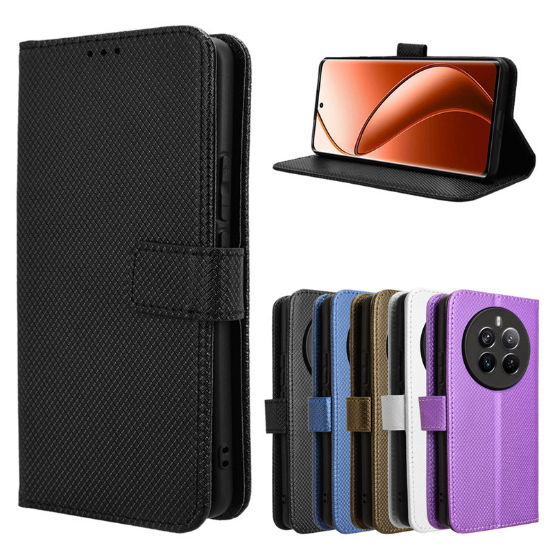 Flip leather case for Realme 12 Pro Plus 5G phone case diamond pattern wallet protective leather case Flip leather case for Realme 12 Pro Plus 5G phone case diamond pattern wallet protective leather case