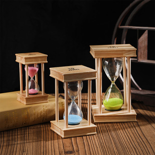 Creative 5//115 Minutes Wooden Hourglass Timing Living Room Desktop Ornaments Kidsren's Gifts