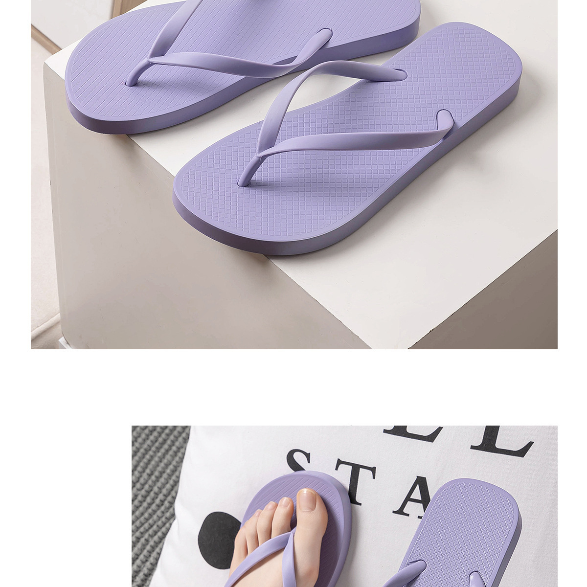 Women Comfortable Minimalist Flip-flops Non-slip Beach Sandals_voghion.com