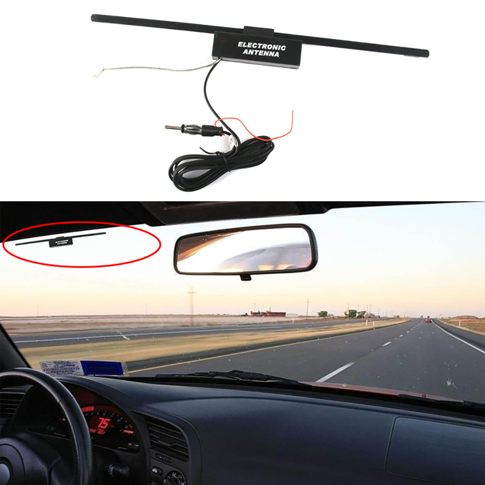 Car Radio Antenna, Built-In Vehicle Signal Antenna with Amplifier to Enhance Strong Radio Reception