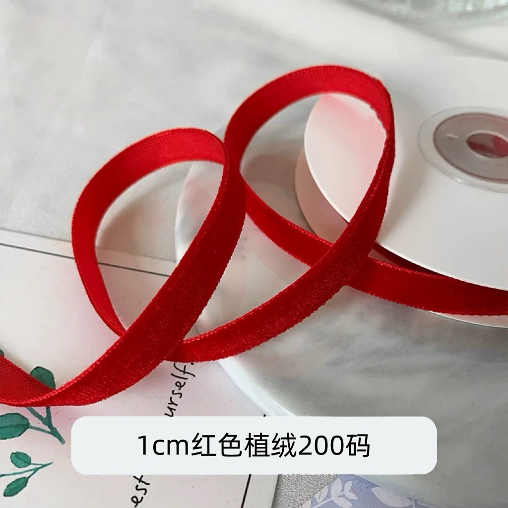 Gran bandeja de un solo lado de cinta de terciopelo cinta de terciopelo para el cabello arco DIY flores regalos accesorios de ropa