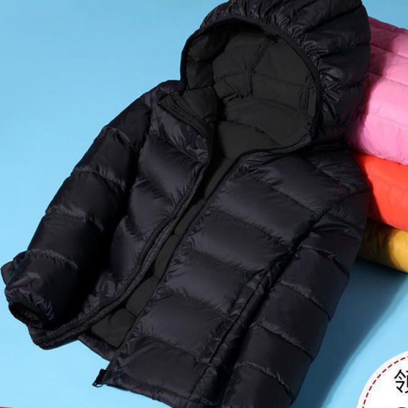 Velvet children's light and thin winter short down jacket for boys