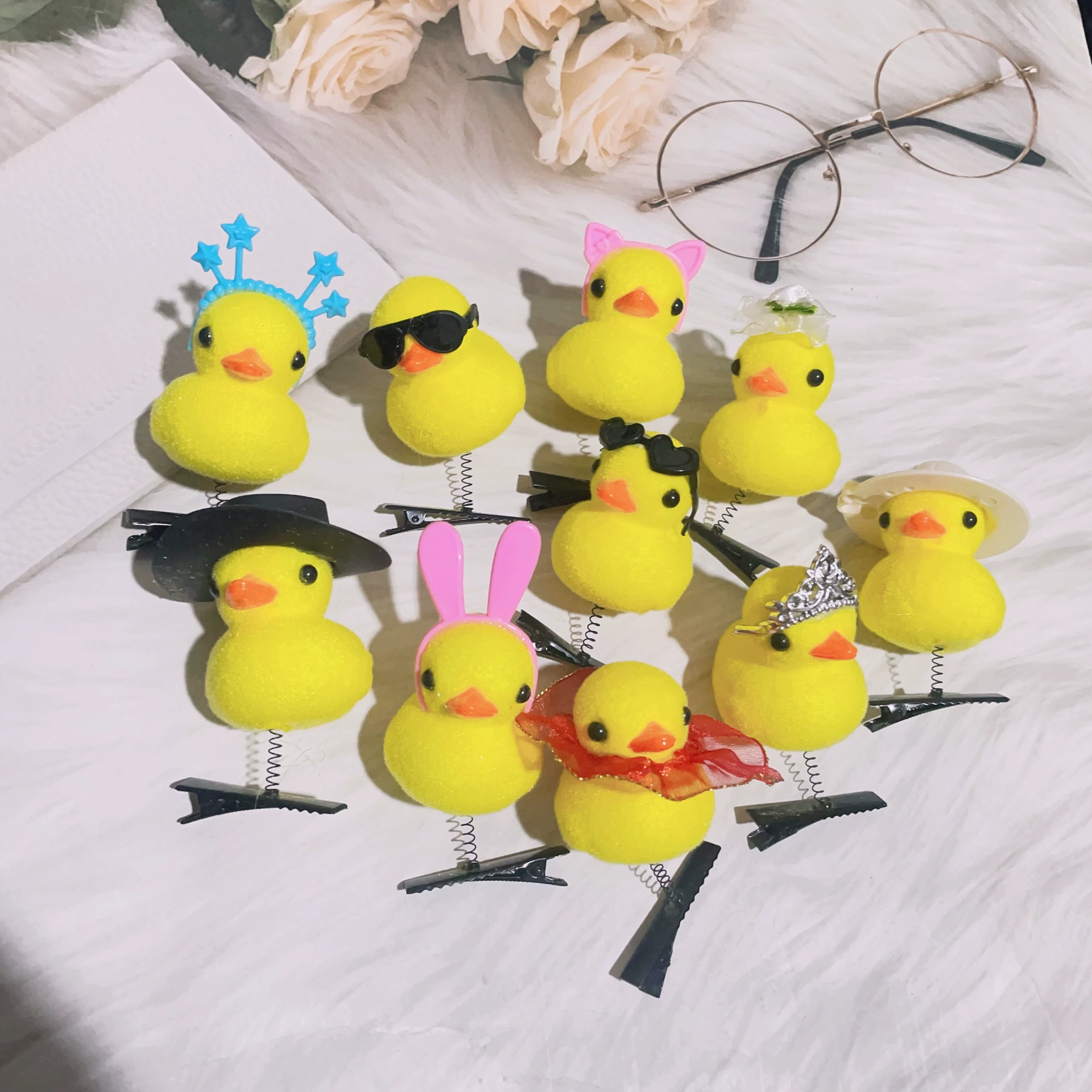 Трёхмерная заколка для волос B.Duck с бантом, мультяшная шляпа, утка, подарок на день рождения, прямые продажи завода