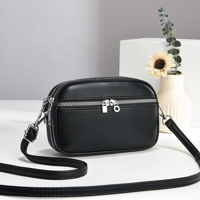 Women's Mini New Small Bag Change Shoulder Bag Large Capacity Double Zipper Small Wallet Multifunctional Hand Storage Bag