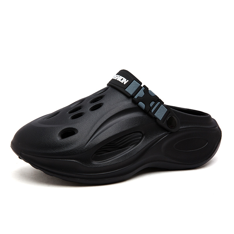 Zapatos con agujeros transfronterizos para hombres nuevos zapatos de verano huecos Baotou suela gruesa con sensación de mierda eva sandalias antideslizantes zapatos de playa para hombres