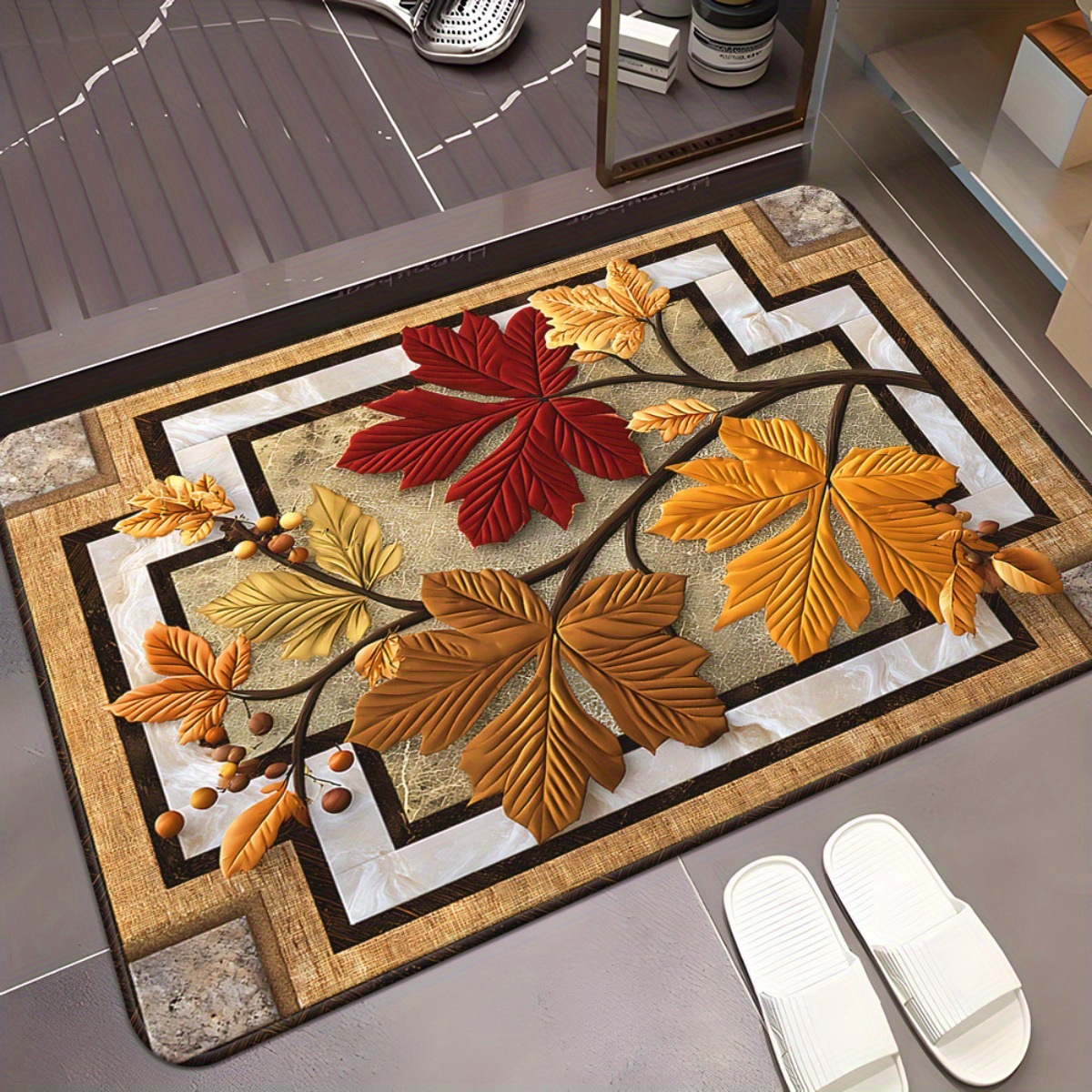 Temu Cute Animal Floor Mats, Door-To-Door Floor Mats, Home Bathroom Floor Mats, Water-Absorbent and Stain-Resistant, Can Be Shipped on Behalf of Others