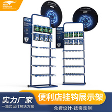 厂家定做超市广告促销展示架带挂钩层架带轮子小型货架组合置物架