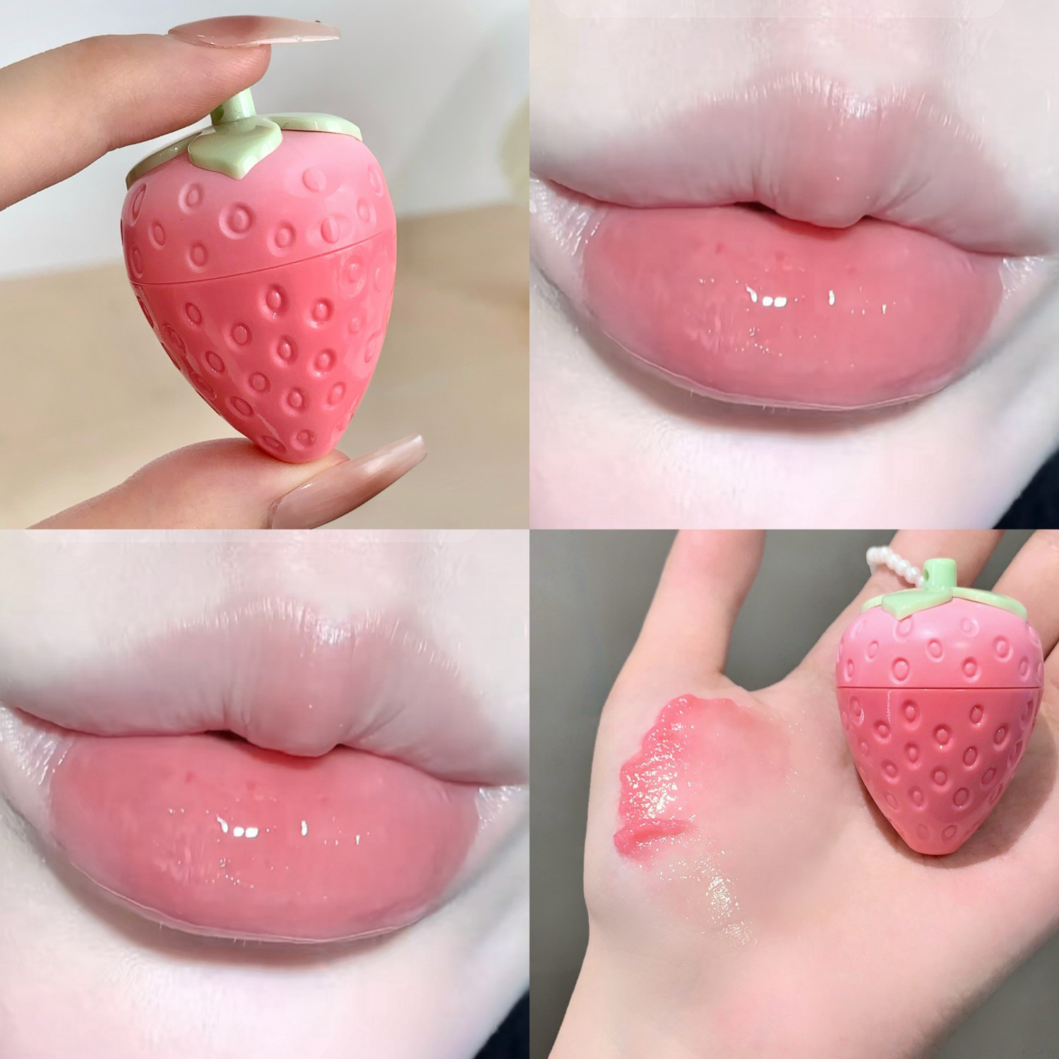 SHAQINUO fresa máscara labial para aliviar las marcas labial, hidratar y rehidratar la piel muerta, humectante, lipstick