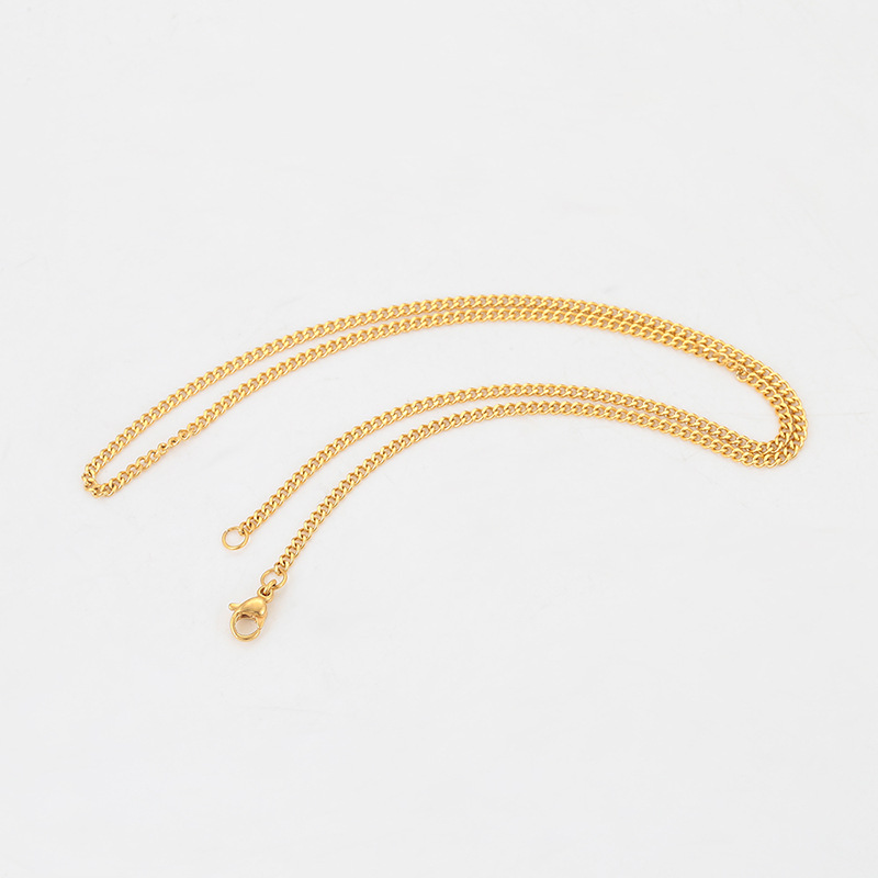 Xuping acero inoxidable 24k color langosta collar collar fácil de usar cadena ligera collar de lujo temperamento al por mayor mujeres