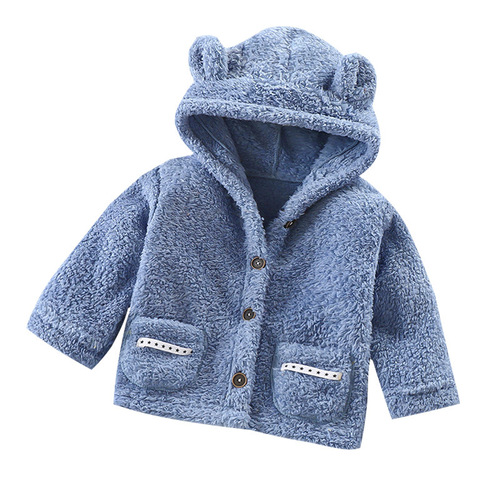 Children's flannel coat autumn and winter thickening boy's hooded sweater lined girl's autumn wear baby and toddler coat children's clothing