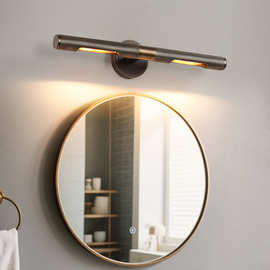 北欧创意化妆镜梳妆台LED镜前灯全铜现代简约浴室卧室洗漱台壁灯