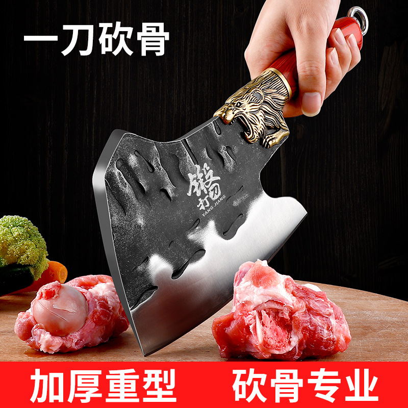 Cuchillo de corte de huesos puede ser tibetano cuchillo forjado hueso Xinjiang cuchillo espeso hueso hacha cortar cuchillo de cabello otros image 6