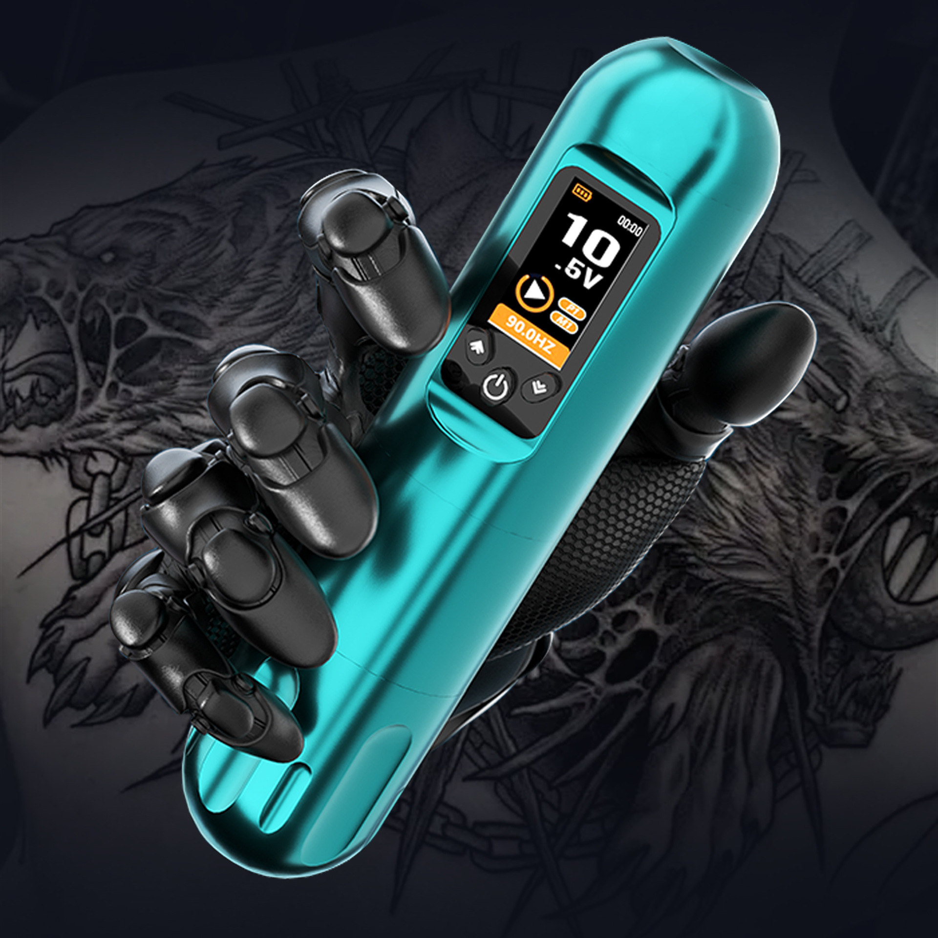Tuffking máquina de tatuaje transfronteriza conjunto inalámbrico pluma de batería de tatuaje en una aguja de tinta consumible herramienta de tatuaje