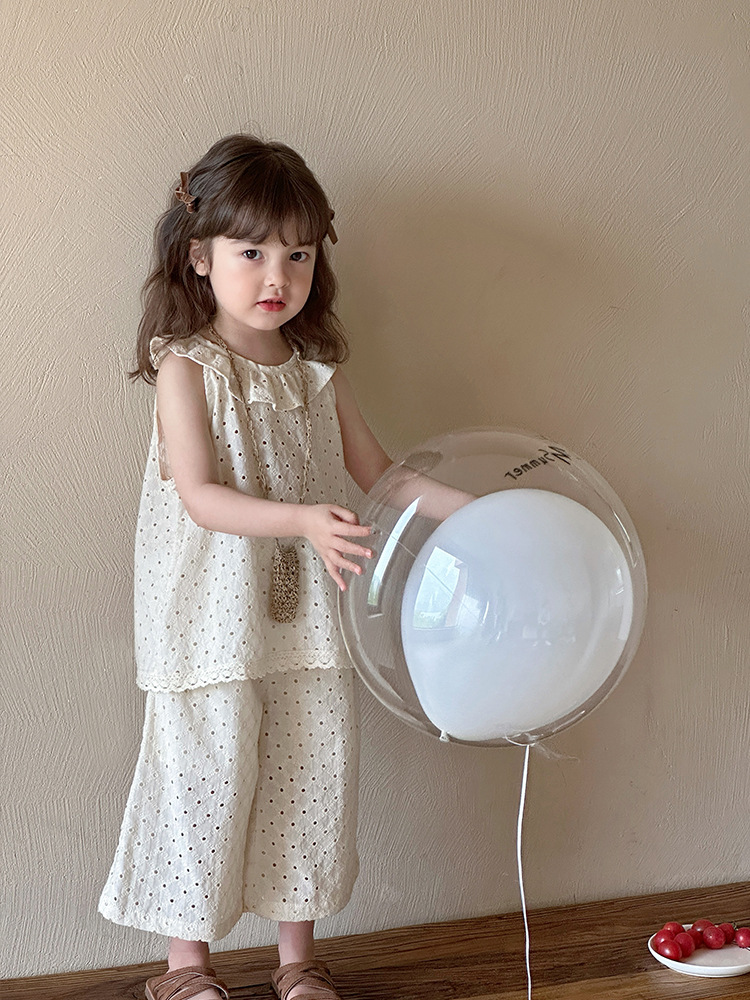 女童套装夏装2024新款儿童洋气时髦韩版女宝宝夏季吊带休闲两件套