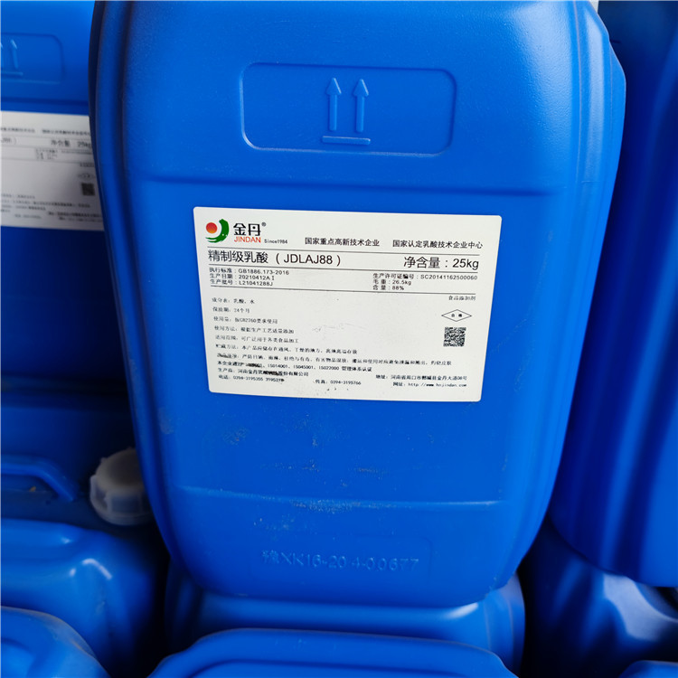乳酸化学镍热稳定耐高温 山东总代理现货发全国金丹乳酸88精制级