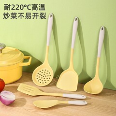 シリコンスプーン5点セット、ノンスティック調理用、高温耐性スパチュラ、家庭用食品グレードのキッチン調理用調理セット