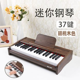 37-Key Wooden Small Piano Children's Toys Boys and Girls Electronic Keyboard Musical Instrument Baby Baby Wholesale