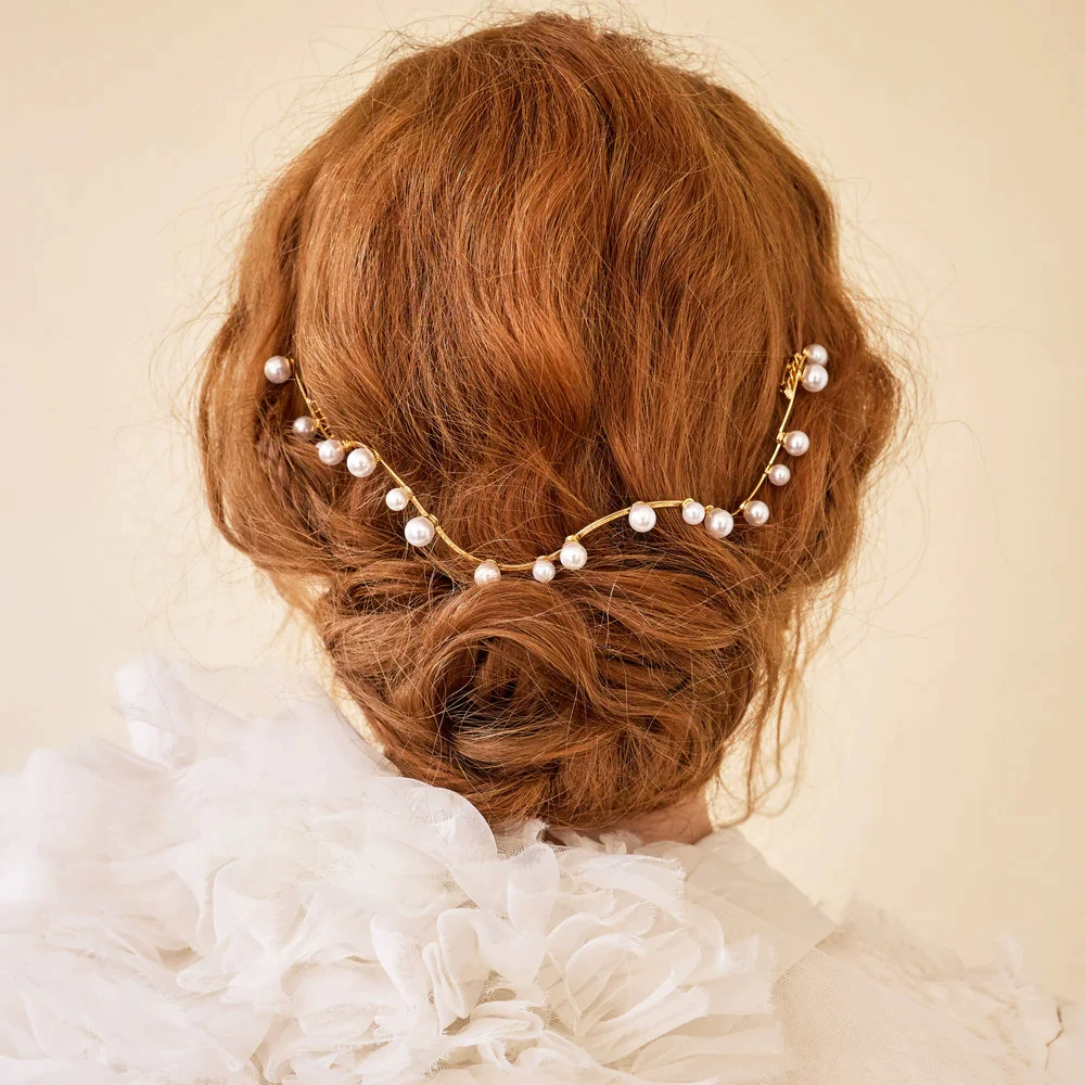 Корейская фея жемчужный обруч для волос женский летний темперамент принцесса повязка на голову элегантная невеста свадебный модный головной убор