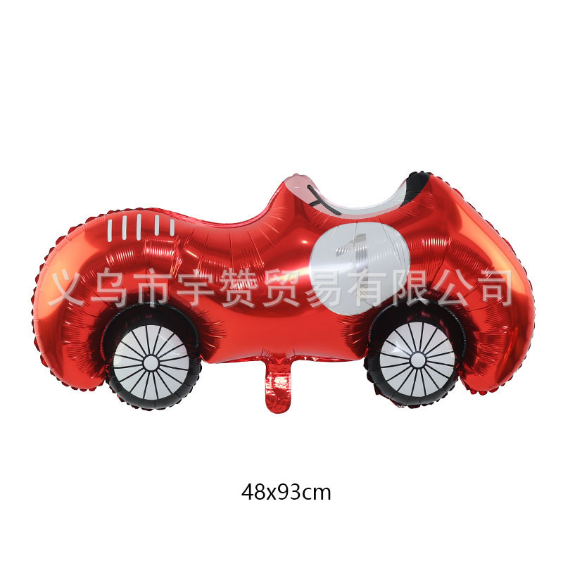 Amazon nuevo tema Racing coche casco neumático película de aluminio globo rueda ecuación rápido Racing globo