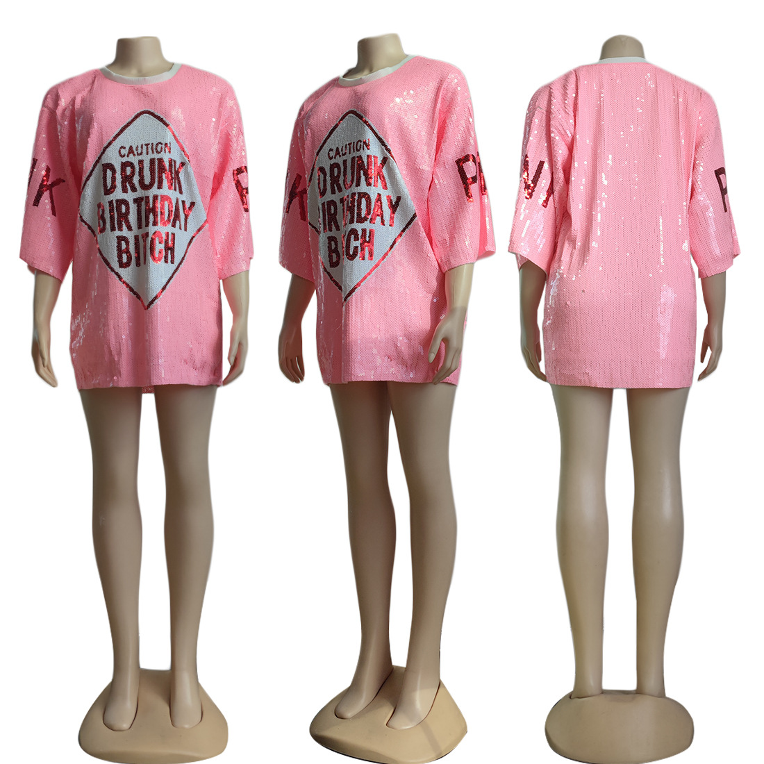 W0008 Cross border European and American Women's Fashion Short Sleeve Sexy Shiny