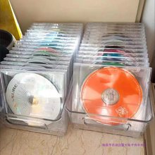 CD盒收纳筐桌面大容量透明光盘光碟收纳盒谷子吧唧卡片专辑摆放架
